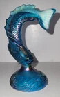 Fenton Art Glass Iridescent Jumping Trout Fish Figurine