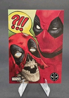 Topps 2025 Deadpool Chrome Deadpool Original Sketch Card Autographed