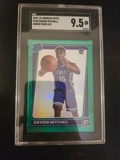 2021-22 Donruss Optic Davion Mitchell Green Prizm 4/5 RC SGC 9.5