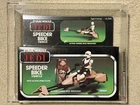 Vintage Kenner Star Wars Speeder Bike AFA 85 + 1983 Kenner Toys Rare