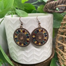 1.95  Earring Set Bohemian Retro Ethnic Tribal Dangle Drop New Free Ship B8676