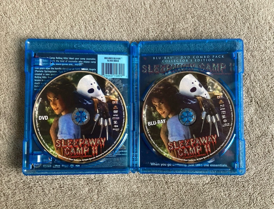 SLEEPAWAY CAMP II: UNHAPPY CAMPERS Scream Factory Blu-ray / DVD + OOP Slipcover Foto 3 de 4