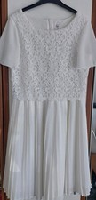 Mädchenkleid Gr.164 weiß mit Spitze