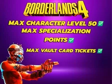 Borderlands 4 Max Specialization Points Max Leve 50 and Max Vault Card Tickets