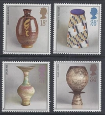 1987 GB POTTERY SET OF 4 FINE MINT MNH/MUH SG1371-SG1374