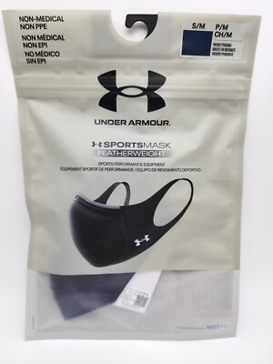 New! UNDER ARMOUR S/M NAVY Sports Mask Featherweight IsoChill Unisex LAST MODEL