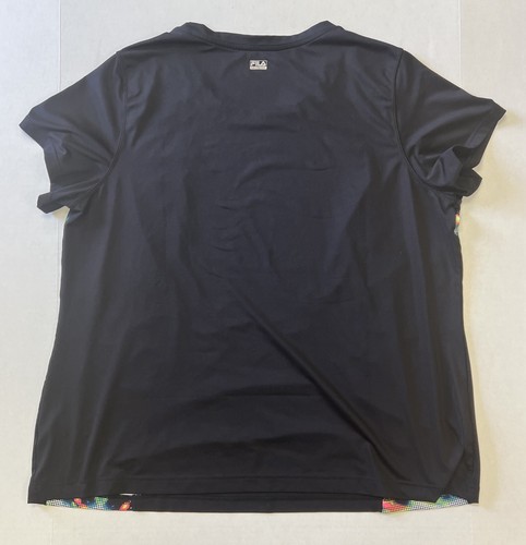 Nike Shirt Womens 2XL Black Dri-Fit Running Lightweight Short Sleeve Top - Picture 3 of 5