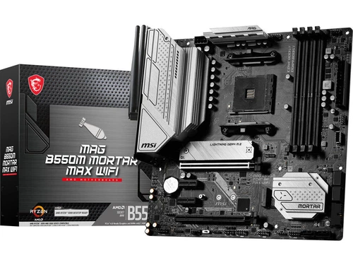 MSI MAG B550M MORTAR MAX WIFI DDR4 AM4 Micro-ATX Wi-Fi for AMD Ryzen 5000 3000