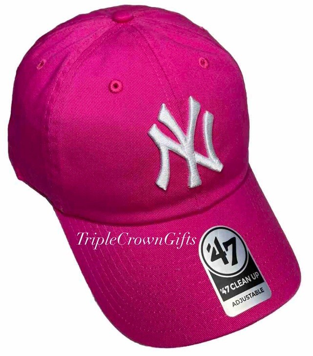 New York Yankees Cap - '47 Brand Strapback In Magenta, 100% Baumwolle