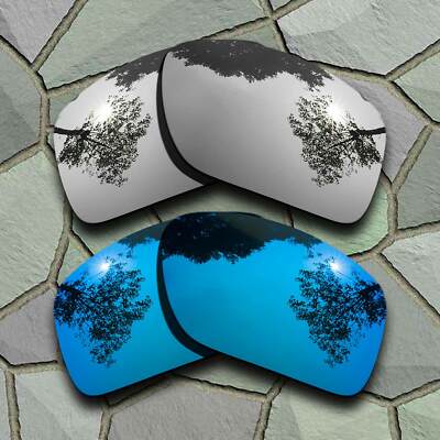 US Silver&Sky Blue Lenses Replacement For-Oakley Triggerman Polarized
