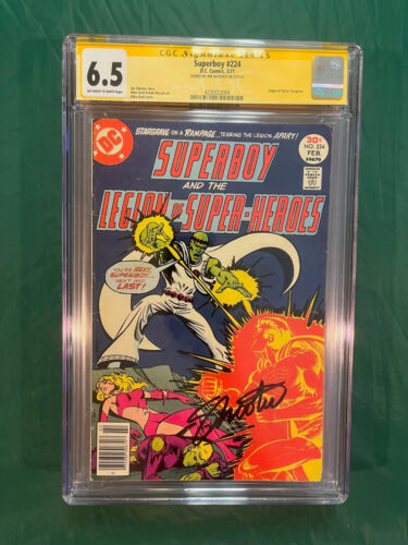 Superboy #224 CGC 6.5 SS Signed Jim Shooter 1977 Legion of Super-Heroes DC - Picture 1 of 2