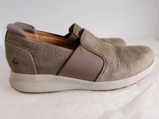 Clarks Unstructured Slip On Womens Nubuck Shoes Taupe Size 8M #16223