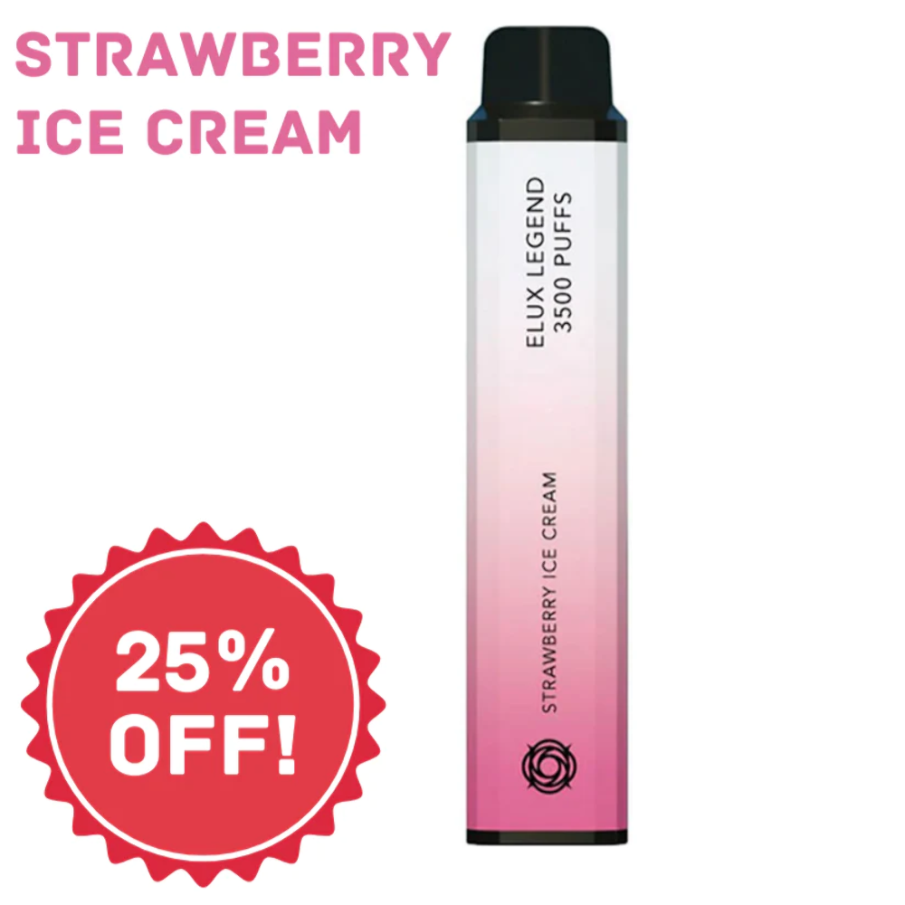 ELUX/ENE Legend 3500 Disposable Vape Pen STRAWBERRY ICE CREAM 0mg