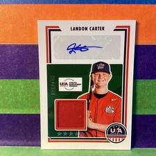 2022 Panini USA Stars & Stripes Landon Carter #SSS-LC  Auto Jersey /349