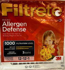 3M Filtrete MPR 1000 12x12x1 AC Furnace Air Filter Micro Allergen Defense