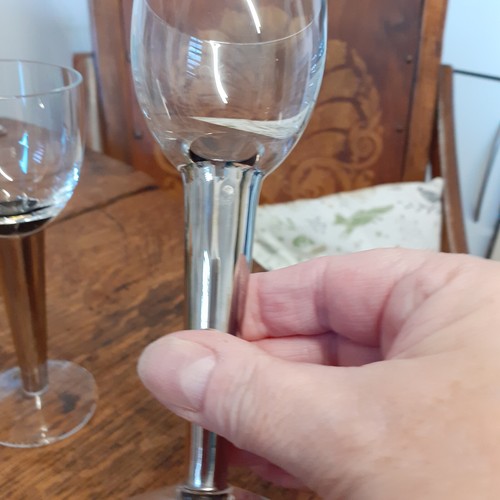 MCM Silver Stemmed Glasses - Picture 2 of 3