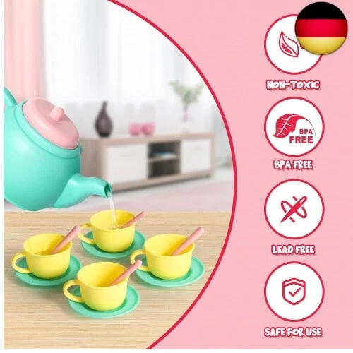 JOYIN Teeservice Kinder Set,Spielküche Zubehör,Tee Set Teeparty Kinderküche Ki - Bild 3 von 4