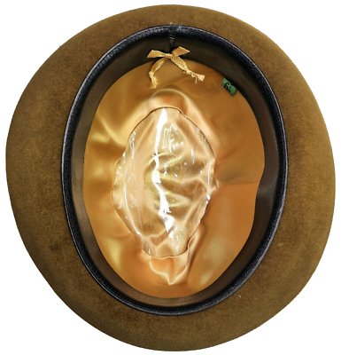 Vintage Hat Deerskin Trading Post Fedora Brown Olive Suede  display picture 2