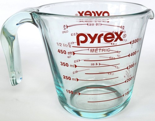 Pyrex 2 CUP Glass Clear MEASURING CUP Mixing Pouring Storing Stirring USA made - Picture 6 of 7
