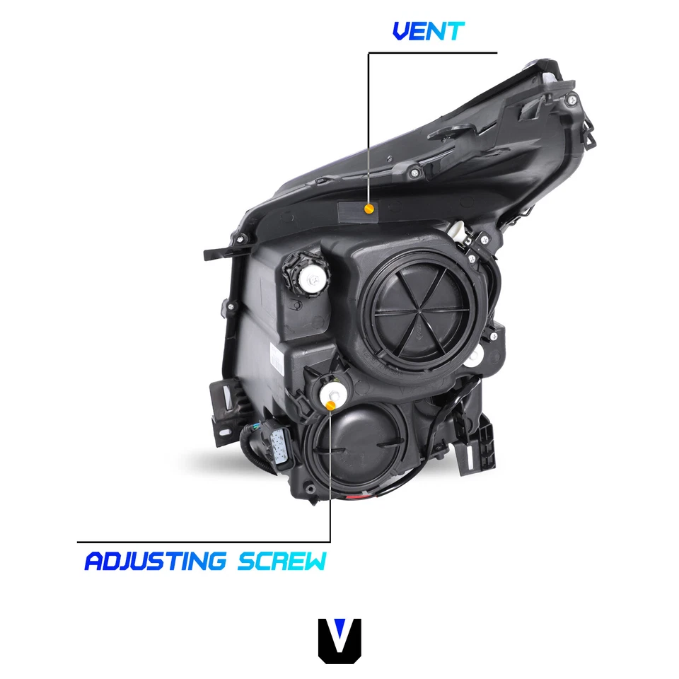 Faros proyectores diestros+derechos para Cadillac SRX 2010-2016 de lujo/premium con bombillas Foto 4 de 4