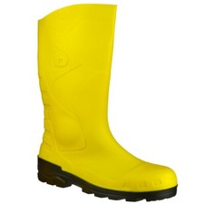 Dunlop Devon Full Safety Wellies Yellow Waterproof Wellington Boots