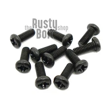 M3 x 8mm, Phillips Pan Head Screws, Steel, Black
