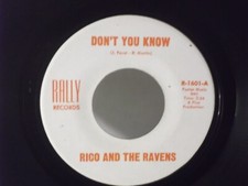 Rico And The Ravens,Rally 1601"Don't You Know"US,7" 45,1966 Northern Soul,RARE,M