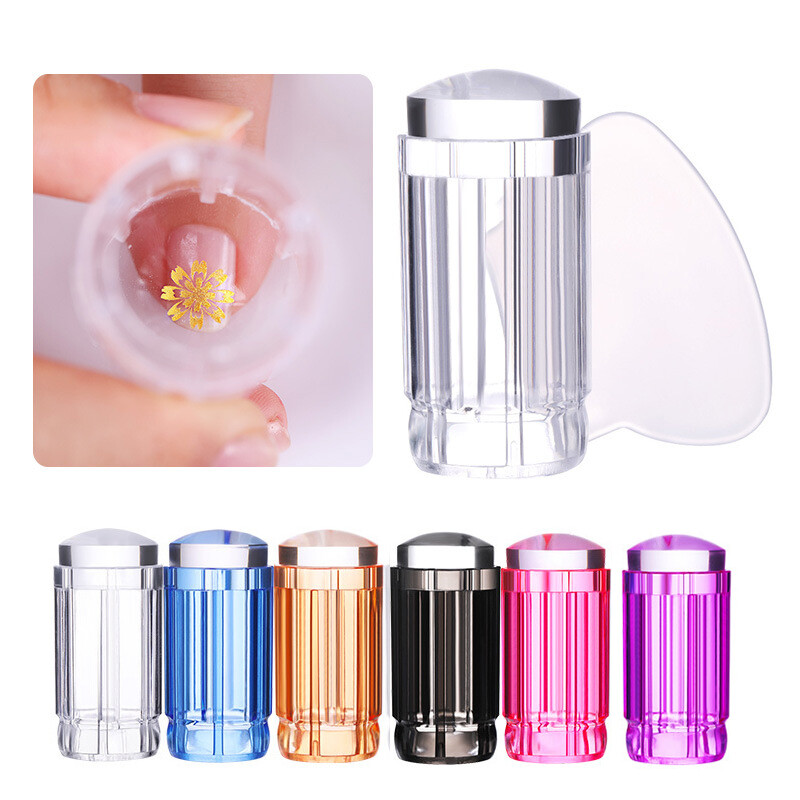 Silicone Nail Seal Stamp Transfer Stamper Nail Polish Print French Nail Manicure