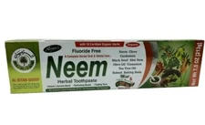 ORGANIC NEEM Herbal Toothpaste By AL-RIYAN, 7.5 oz. Fluoride Free Vege Base.