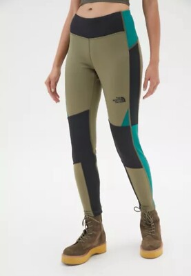 The North Face Women's Pants Olive Steep Tech Fleece High Rise Leggings Small