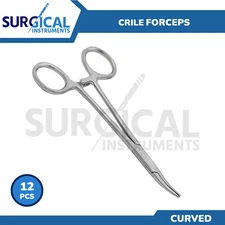 12 Pcs Crile Hemostat Forceps 5.5" Curved Surgical Instruments German Grade