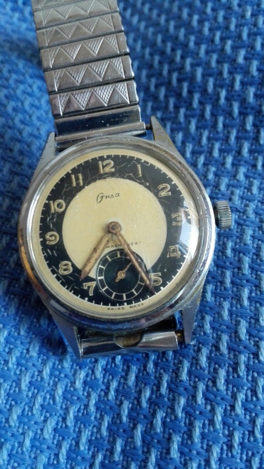 Vintage ONSA Gents Wristwatch MOV FELSA 391 15 Rubis + Two Straps