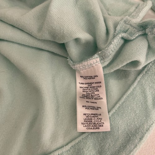 Vineyard Vines Sweatshirt Girl's Large Teal Mint 1/4 Zip Terry Pullover Solid - Picture 9 of 10