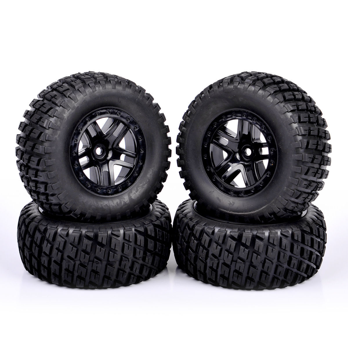 4x 110*44MM Rubber Tires Wheel for 1/10 Short Course Truck ARRMA Traxxas RC Car