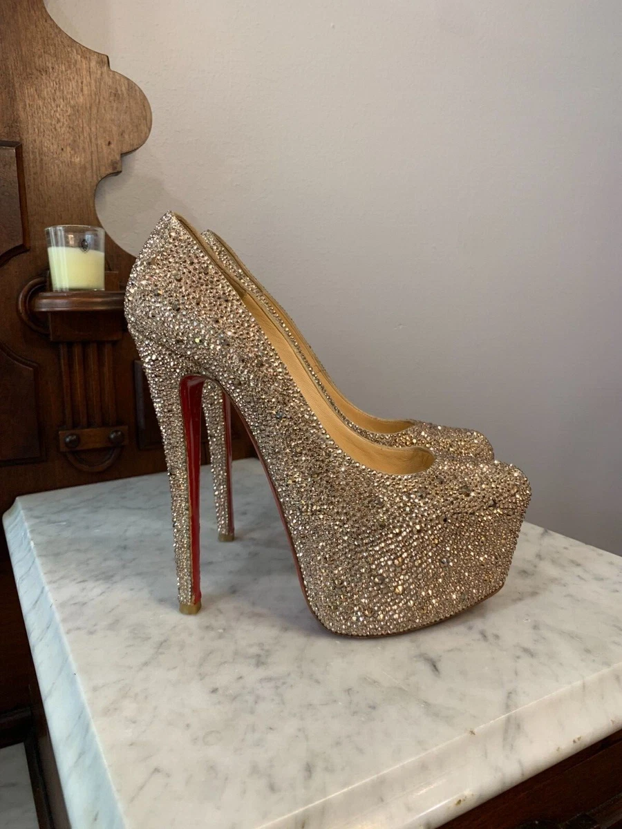 Louboutin rose sales gold heels