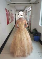 Women Gold Off The Shoulder Ball Gown Quinceanera Dresses Burgundy Prom Dress