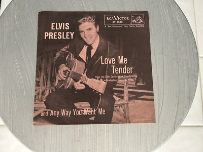 1956 Elvis Presley 45 w/PIC SLV LOVE ME TENDER/ANYWAY YOU WANT ME... RCA 47-6643