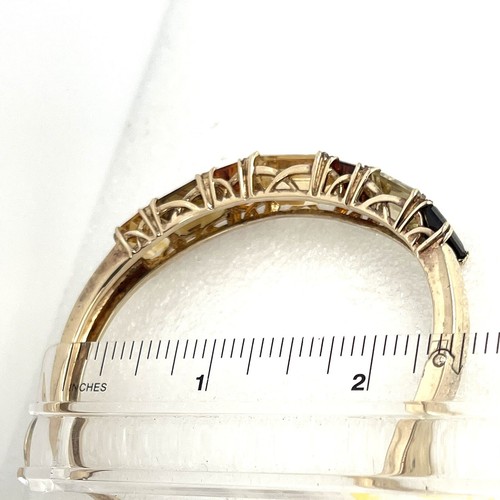 Bangle Cuff Sterling Silver Plated Citrine - Picture 6 of 6