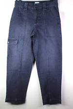 Time and Tru Women's High Rise Utility Straight Jean Black Wash Size 6