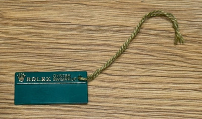 Genuine Original Rolex Oyster Swimpruf Green Hang Swing Tag Datejust 79163 F