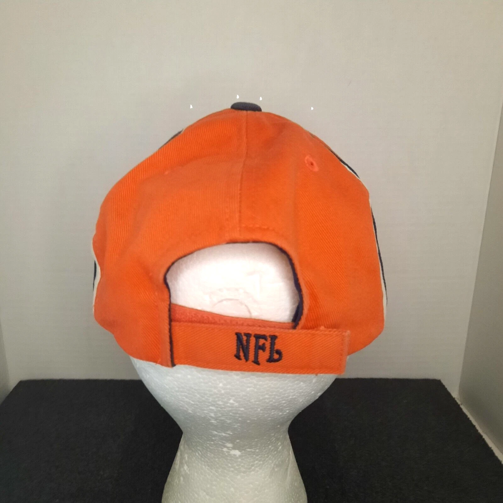 VTG Chicago Bears Y2K football Baseball Hat/Cap Hook and Loop Colorblock AOP