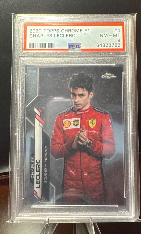 2020 Topps Chrome F1 Charles Leclerc # 4 NM-MT PSA 8