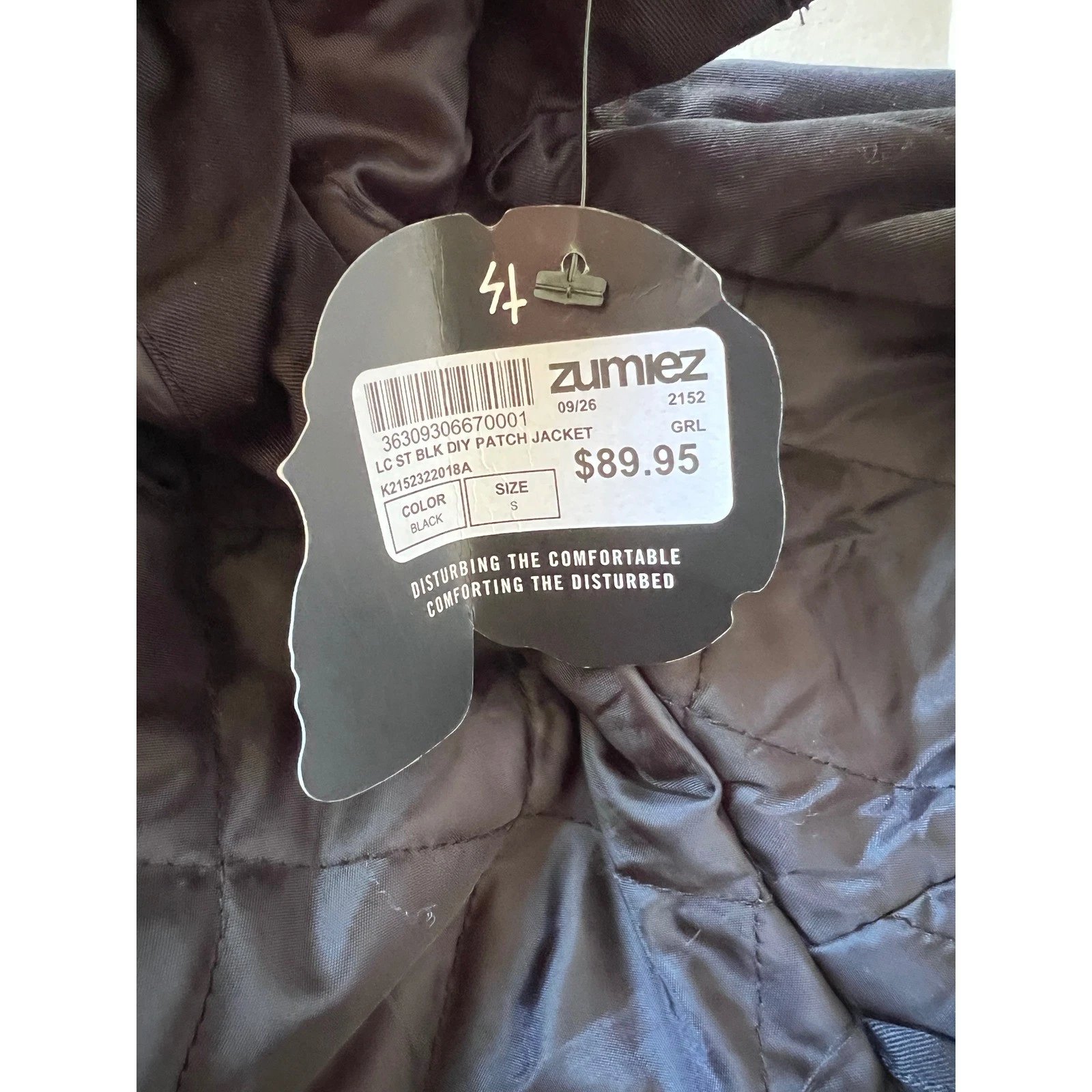 Lurking Class by Sketchy Tank Black Hooded Canvas Jacket Skull Patches Mens S image 9