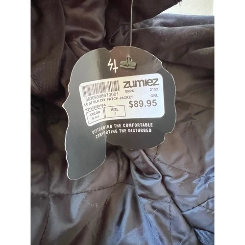 Lurking Class by Sketchy Tank Black Hooded Canvas Jacket Skull Patches Mens S image 9