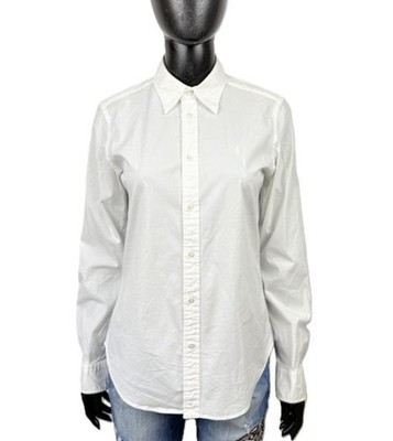 Ralph Lauren Damen Hemd Weiß Slim Fit Casual Größe S Stretch