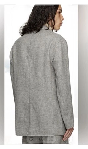 $1695 Brand New R13 Oversized Ragged Blazer Grey Small image 5