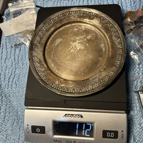 Rogers, Lunt & Bowlen .925 Sterling Silver Plate  112g - 6 inch round
