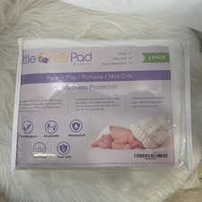 Little Ones Pack n Play Mini Crib Mattress Protector Waterproof 2 Pack   NEW