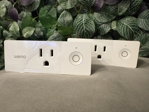 2x WeMo Mini Smart Plug F7C063 WiFi Outlet - Alexa & Google Home Compatible