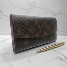 Louis Vuitton Monogram Long Wallet Brown Leather Condition